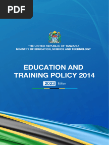 Education and Training Policy 2014, 2023 Edition