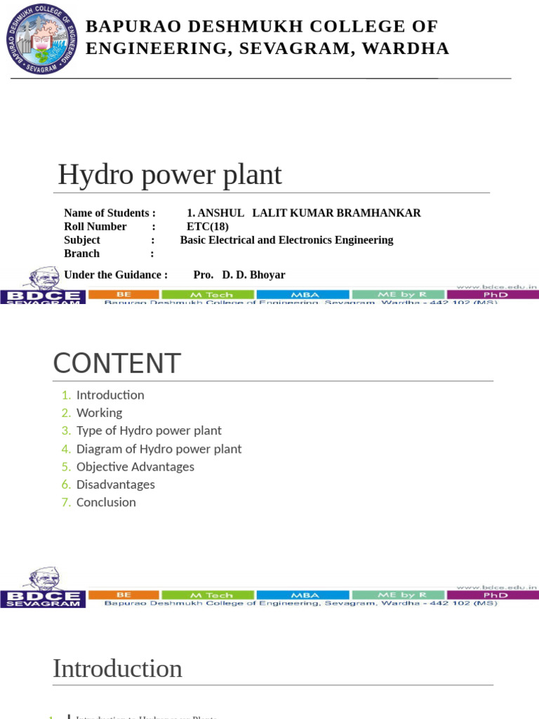 Hydro Power Plant | PDF | Hydroelectricity | Power Station