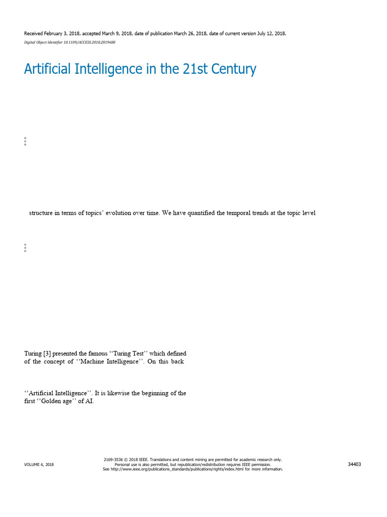 AI Evolution in the 21st Century | PDF | Artificial Intelligence ...