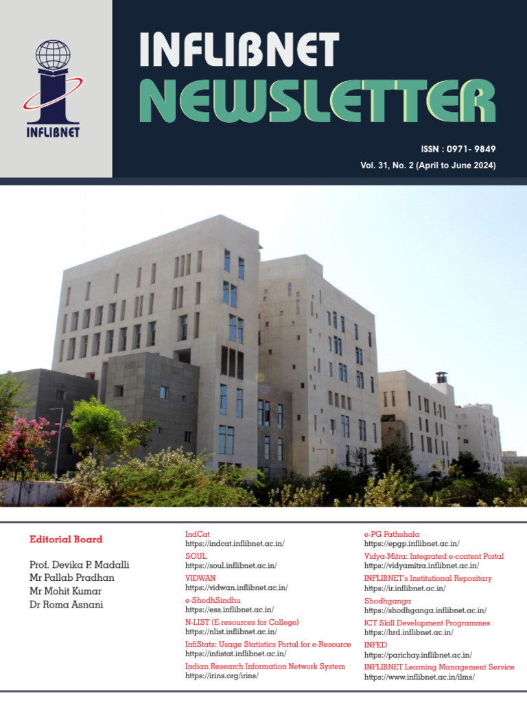 INFLIBNET Newsletter: Q2 2024 Highlights | PDF | Plagiarism | Libraries