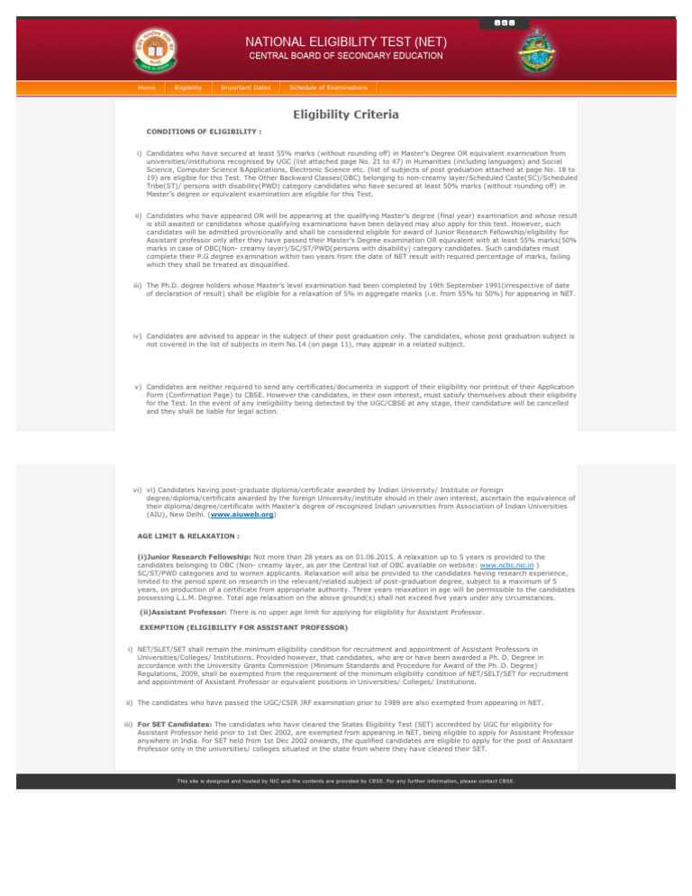 Eligibility | PDF