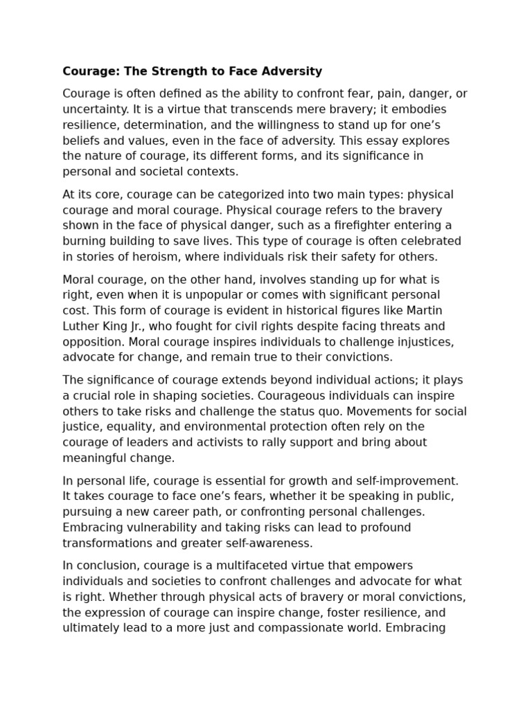 Understanding Courage and Its Impact | PDF