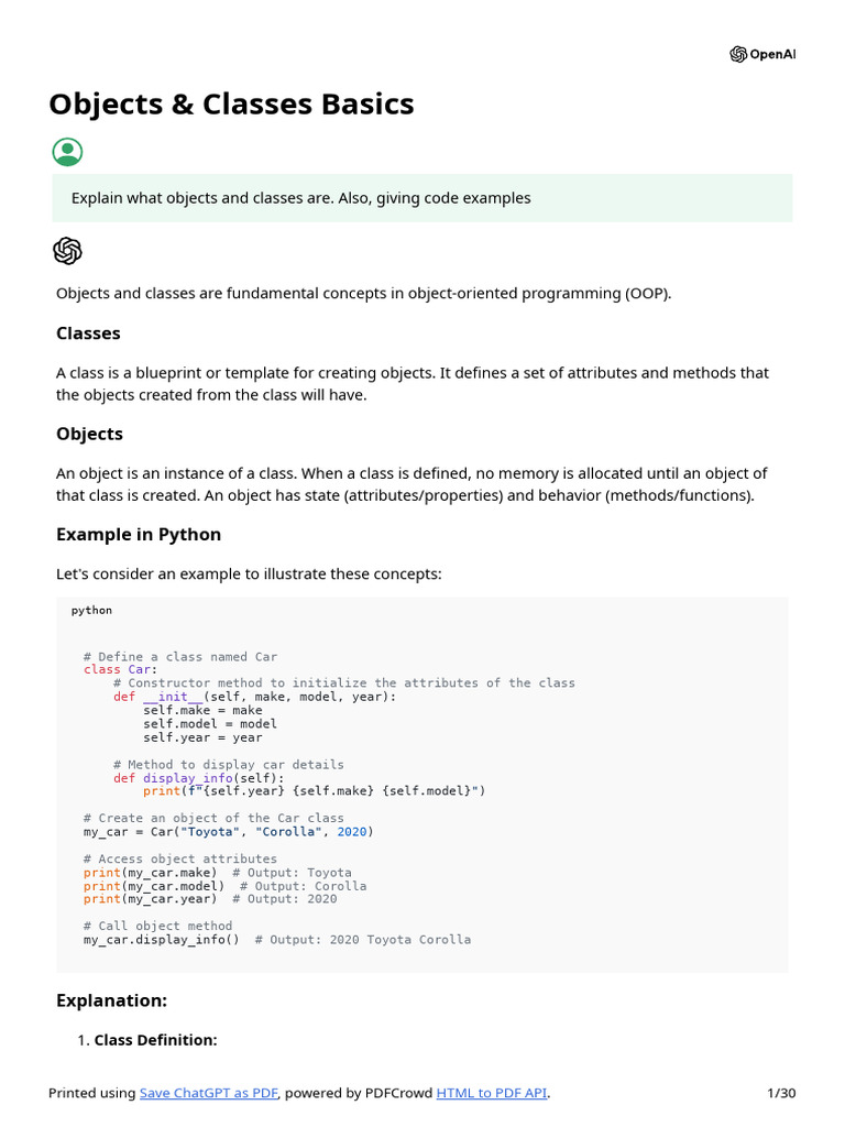 Objects and Classes in Python OOP | PDF | Inheritance (Object Oriented ...