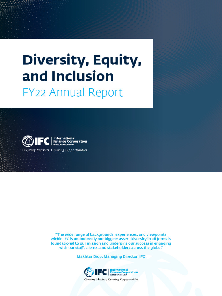 IFC FY22 Diversity and Inclusion Report | PDF | International Finance ...