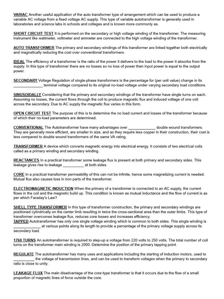 Transformer Reviewer | PDF | Transformer | Inductor