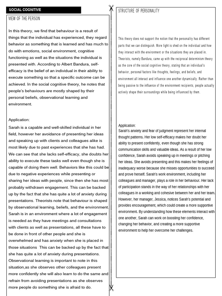 Fill in Form SOCIAL+COGNITIVE | PDF | Self Efficacy | Behavior