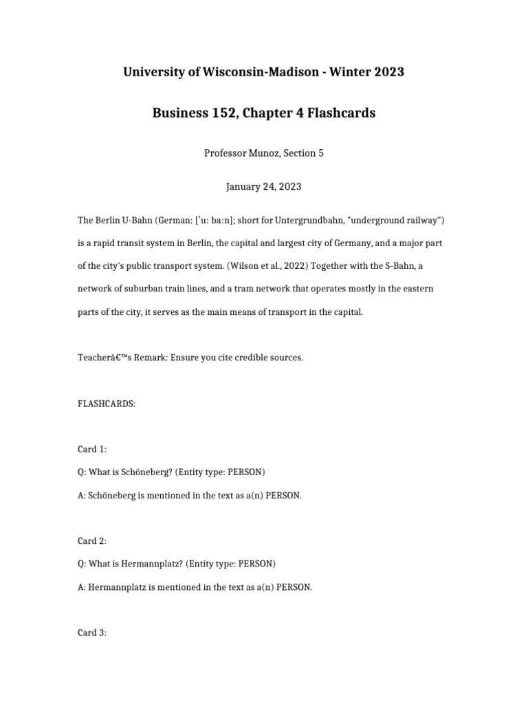 Business 152 Chapter 4 Flashcards | PDF