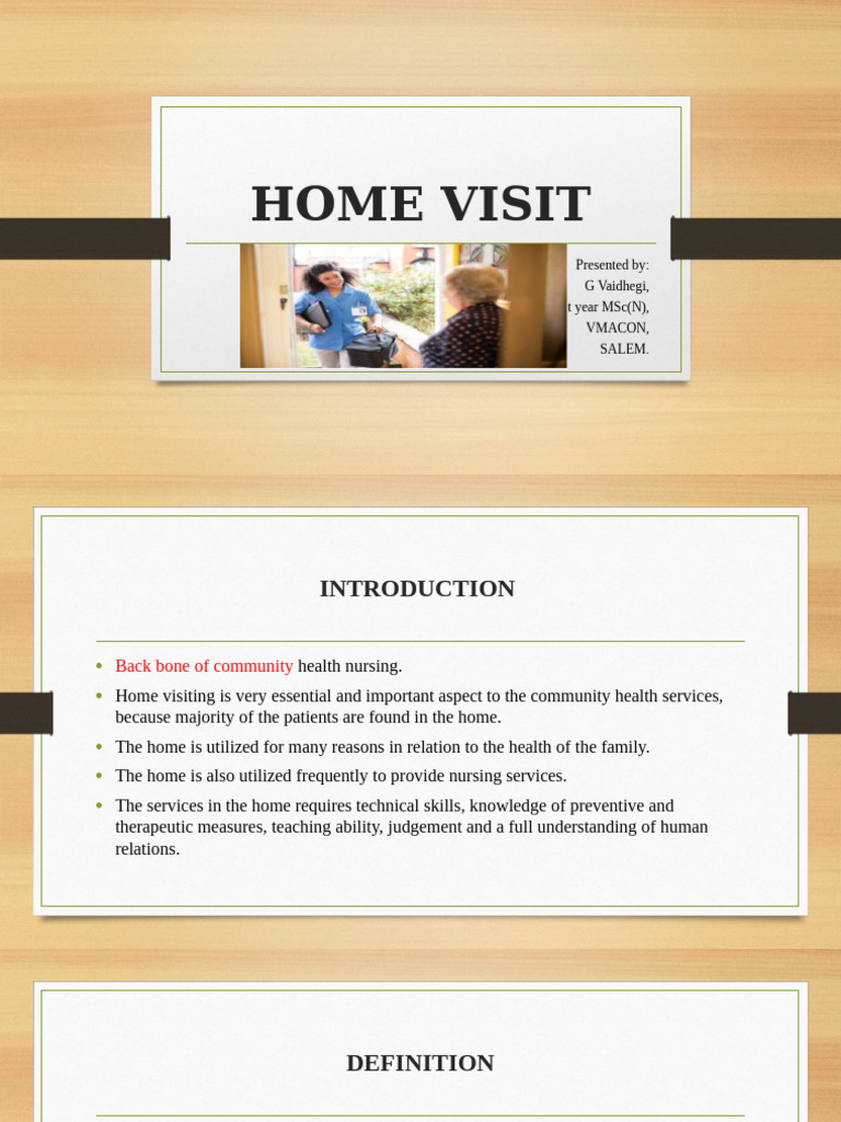 Importance of Home Visits in Nursing | PDF | Nursing | Health Care