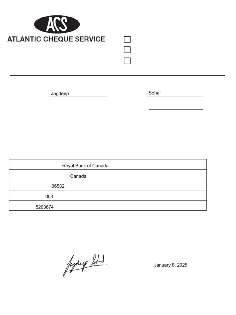 ACS Direct Deposit Form 2024 | PDF