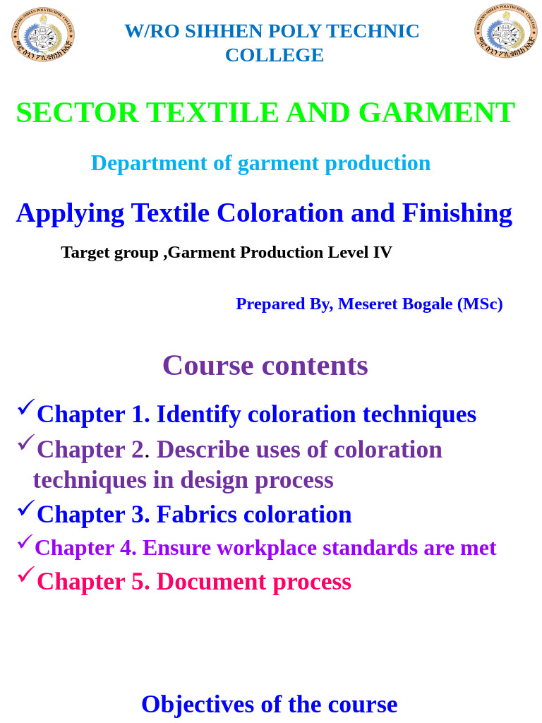 Textile Coloration Techniques Overview | PDF | Dyeing | Textiles