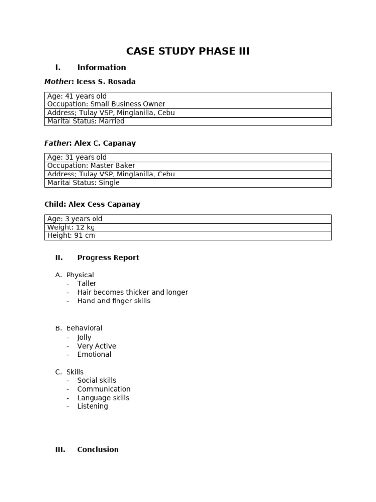 Child Development Case Study Analysis | PDF