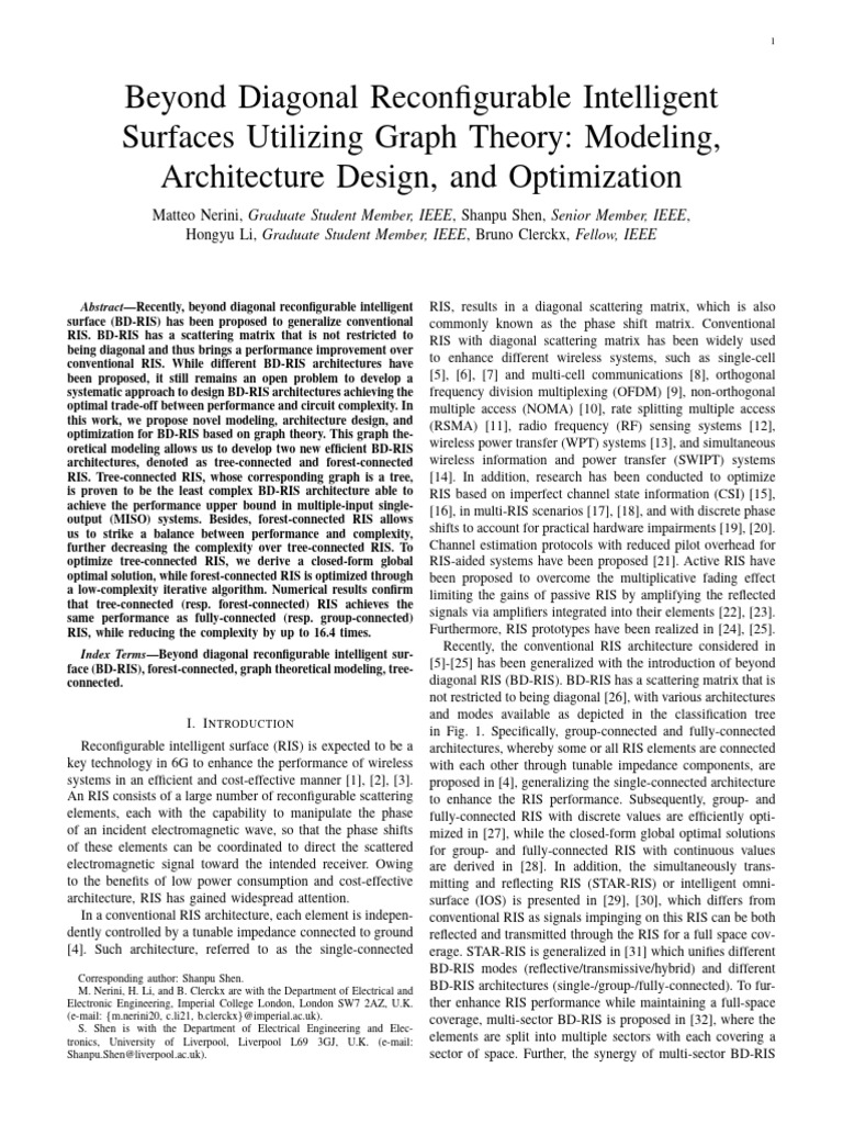 Beyond Diagonal Reconfigurable Intelligent Surfaces Utilizing Graph ...
