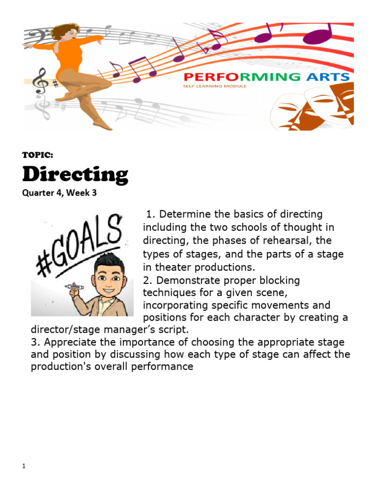 Directing Basics and Techniques Guide | PDF | Performing Arts ...