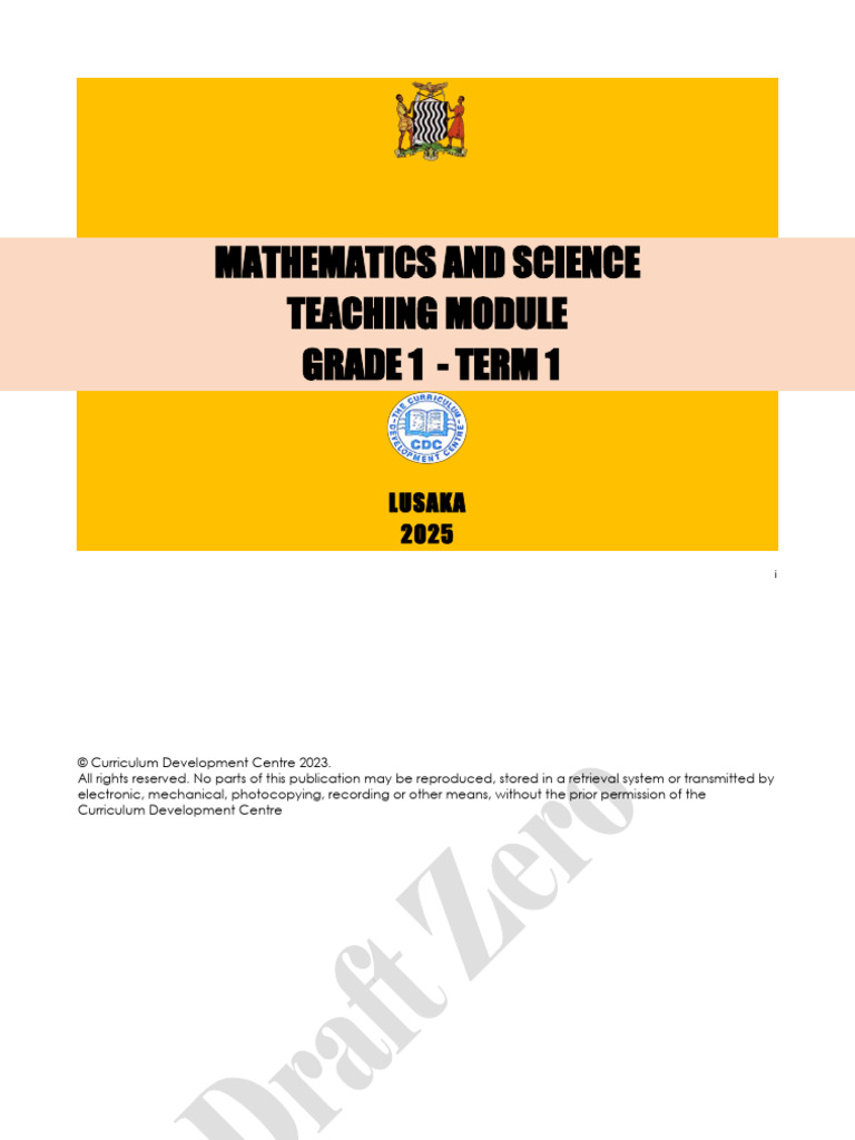 Grade 1 Maths and Science Module Term 1 | PDF | Learning | Waste