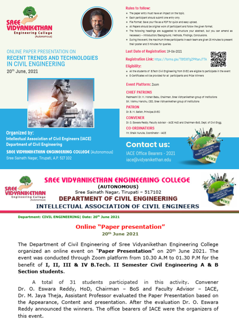 Online Civil Engineering Paper Presentation | PDF | Civil Engineering ...