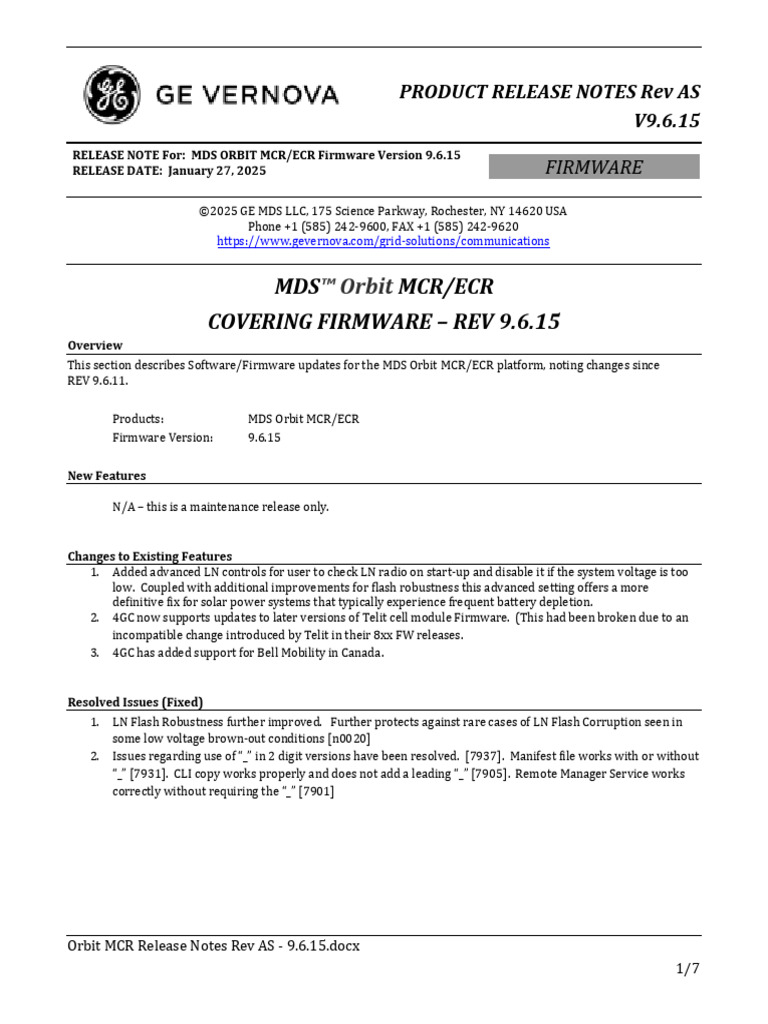 Orbit MCR Release Notes Rev AS - 9.6.15 | PDF | Wi Fi | Computer Network