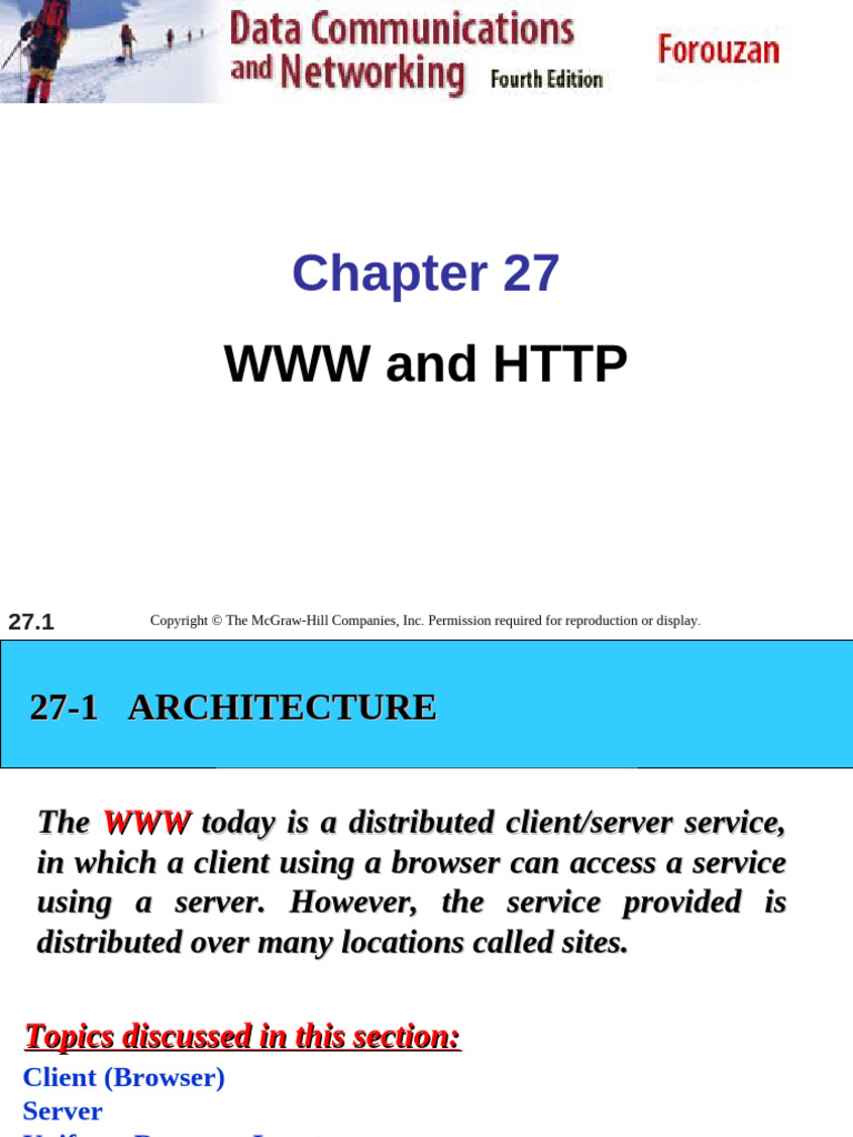 Unite6 3 WWW HTTP Forouzan | PDF | Networking | Internet & Web