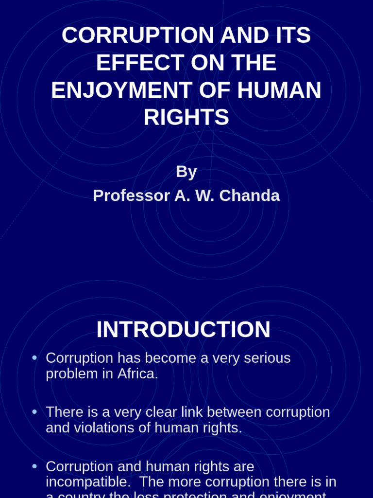 Corruption and Its Effect On The Enjoyment of | PDF | Corruption ...