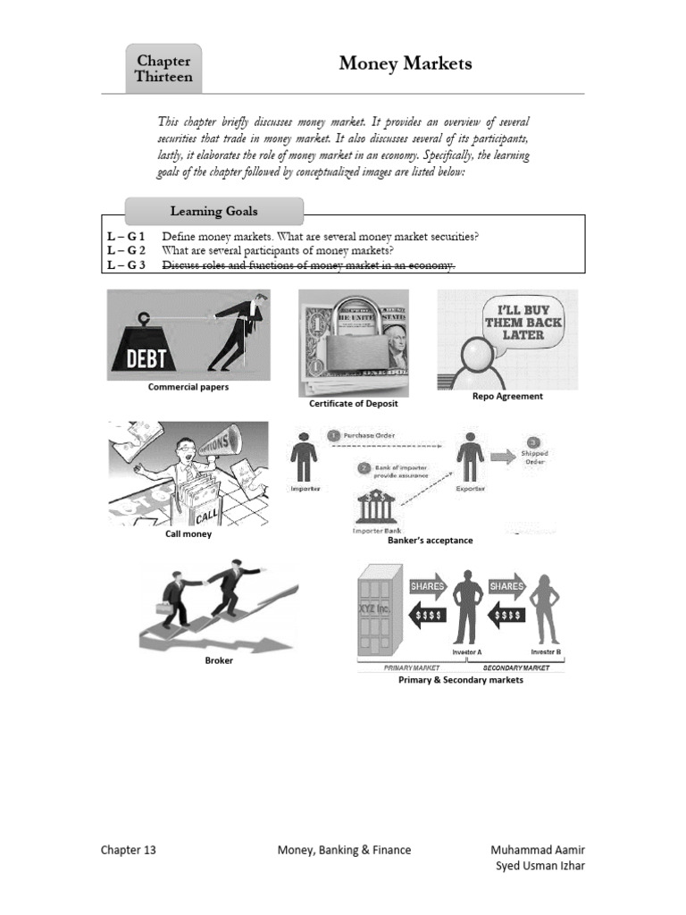 Ch. 13 Money Markets | PDF | Repurchase Agreement | Money Market