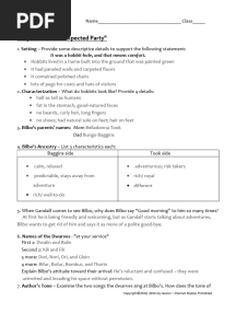 Hobbit-Chapter - Answer KEY