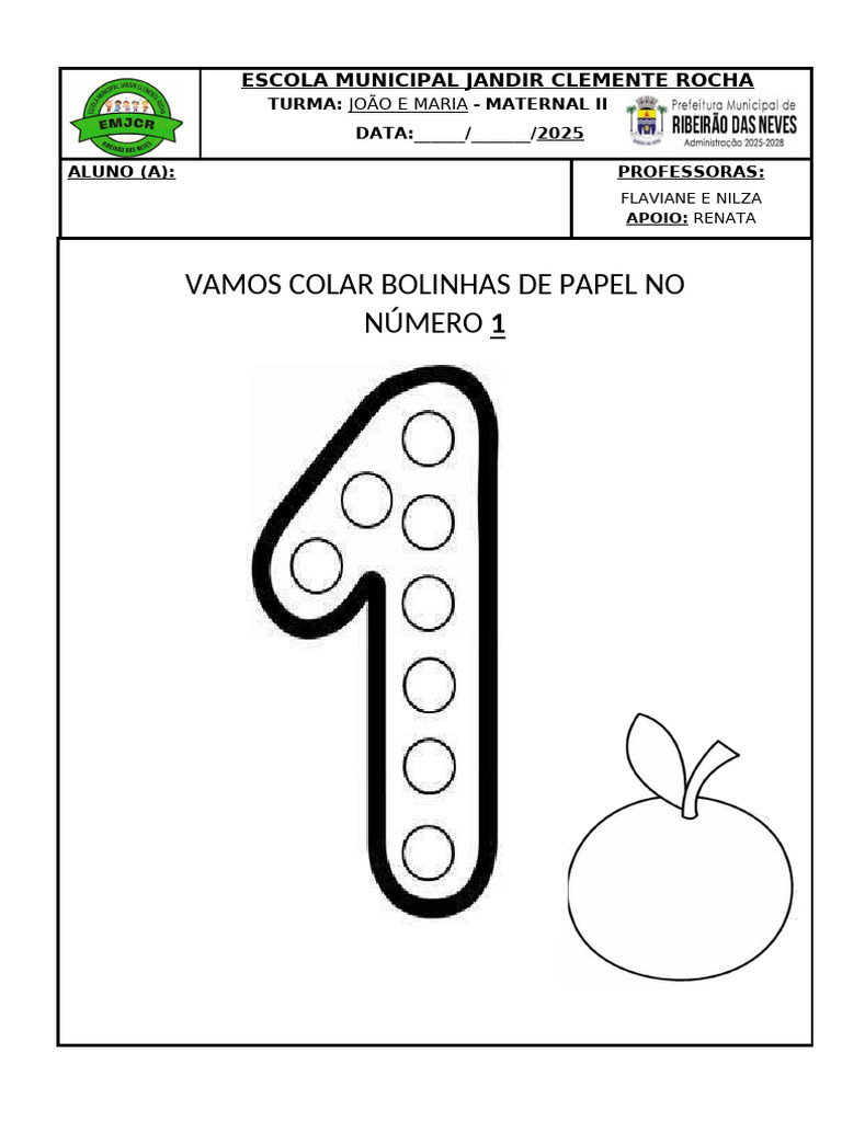 Atividade de Colagem para Maternal II | PDF