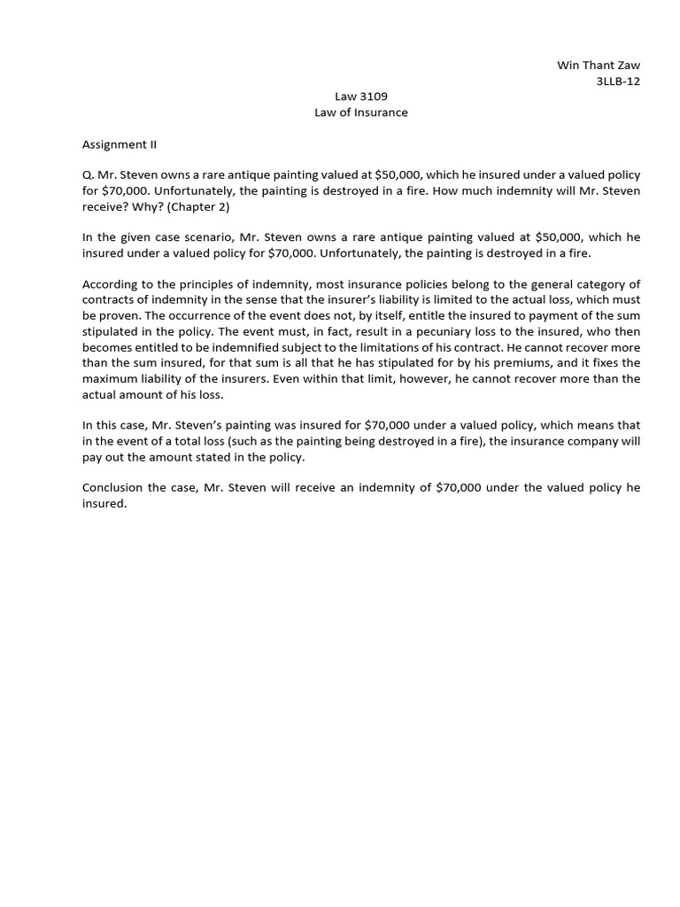 Law 3109 Assignment II | PDF