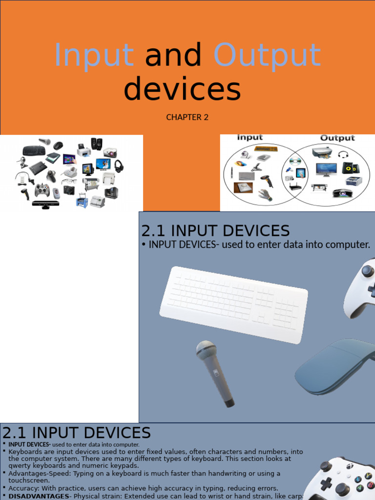 Input and Output Devices Overview | PDF | Touchscreen | Image Scanner