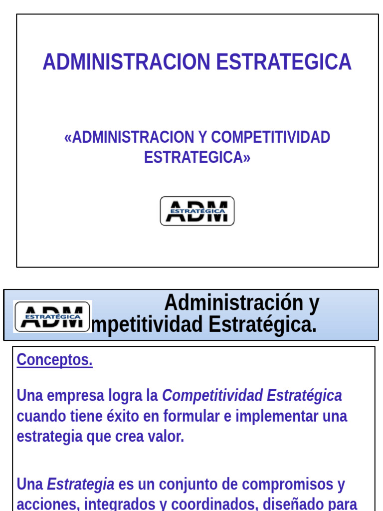 Competitividad Estratégica en Empresas | PDF