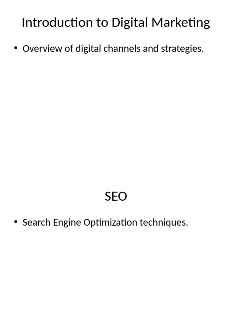 Digital Marketing Strategies Overview | PDF