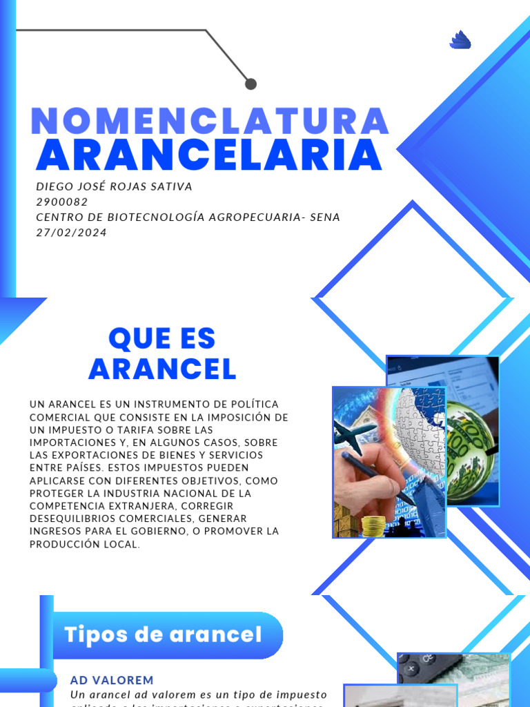Tipos de Aranceles y Nomenclatura Arancelaria | PDF | aduana ...