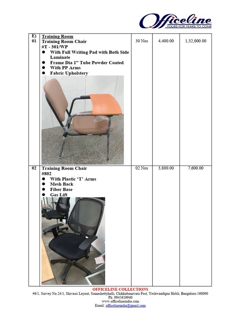 Chairs - Officeline | PDF