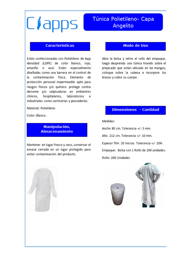 Ftec Túnica Capa Protectora PE | PDF