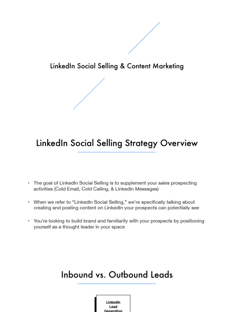 LinkedIn Social Selling & Content Marketing | PDF | Linked In | Marketing