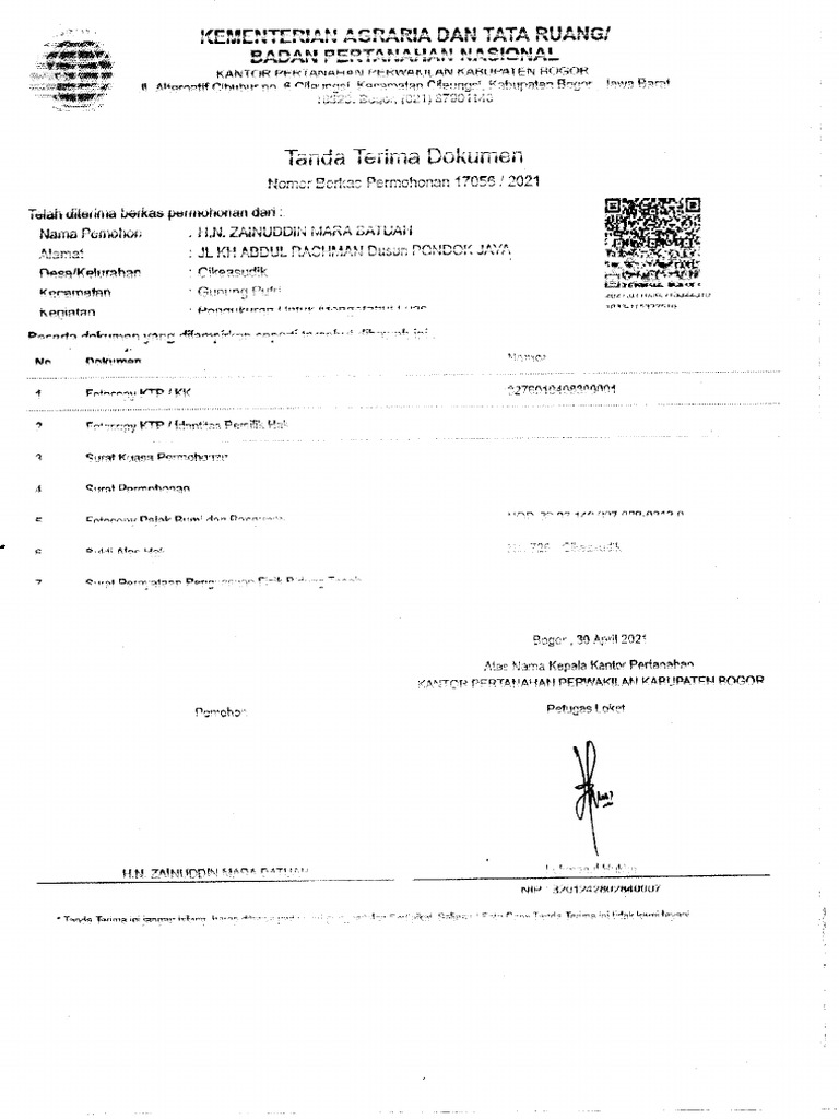 Tanda Terima & SPS Cikeas | PDF