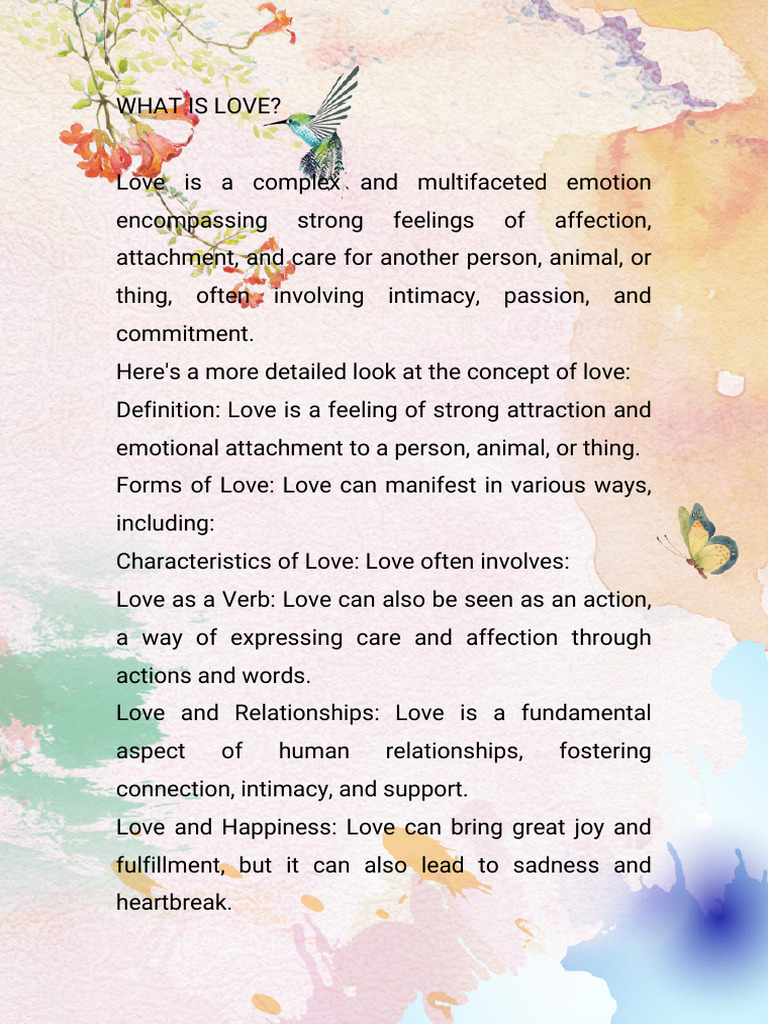 Understanding the Complexities of Love | PDF