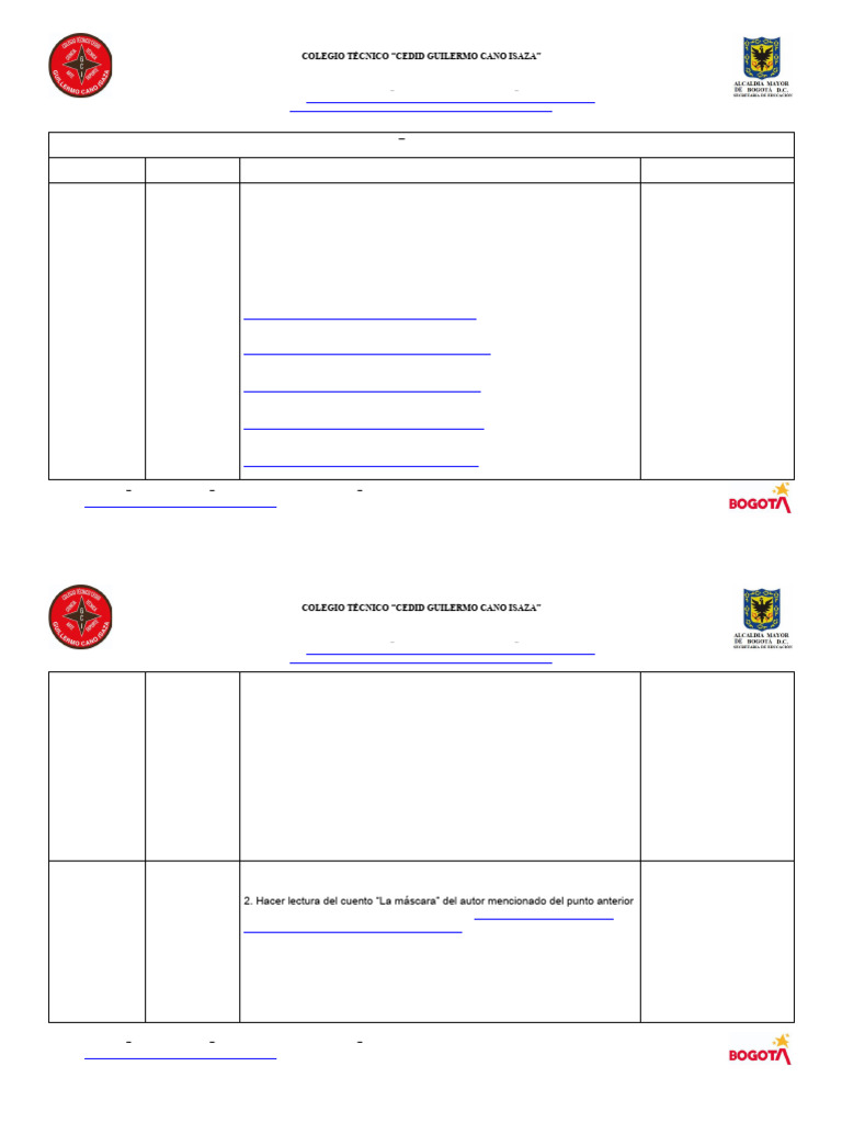 702 Actividades PM | PDF | Bogotá