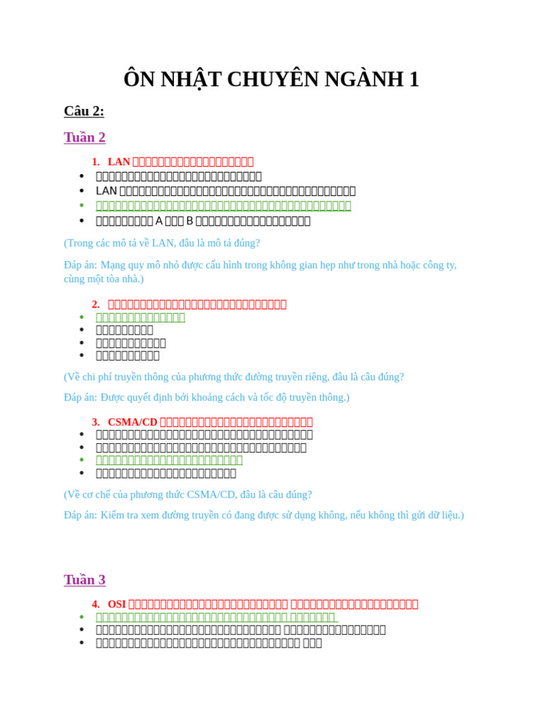 %C3%94N NH%E1%BA%ACT CHUY%C3%8AN NG%C3%80NH 1 | PDF