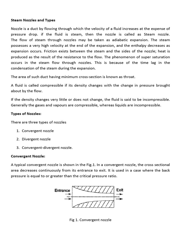 Understanding Steam Nozzles and Efficiency | PDF | Fluid Dynamics | Nozzle