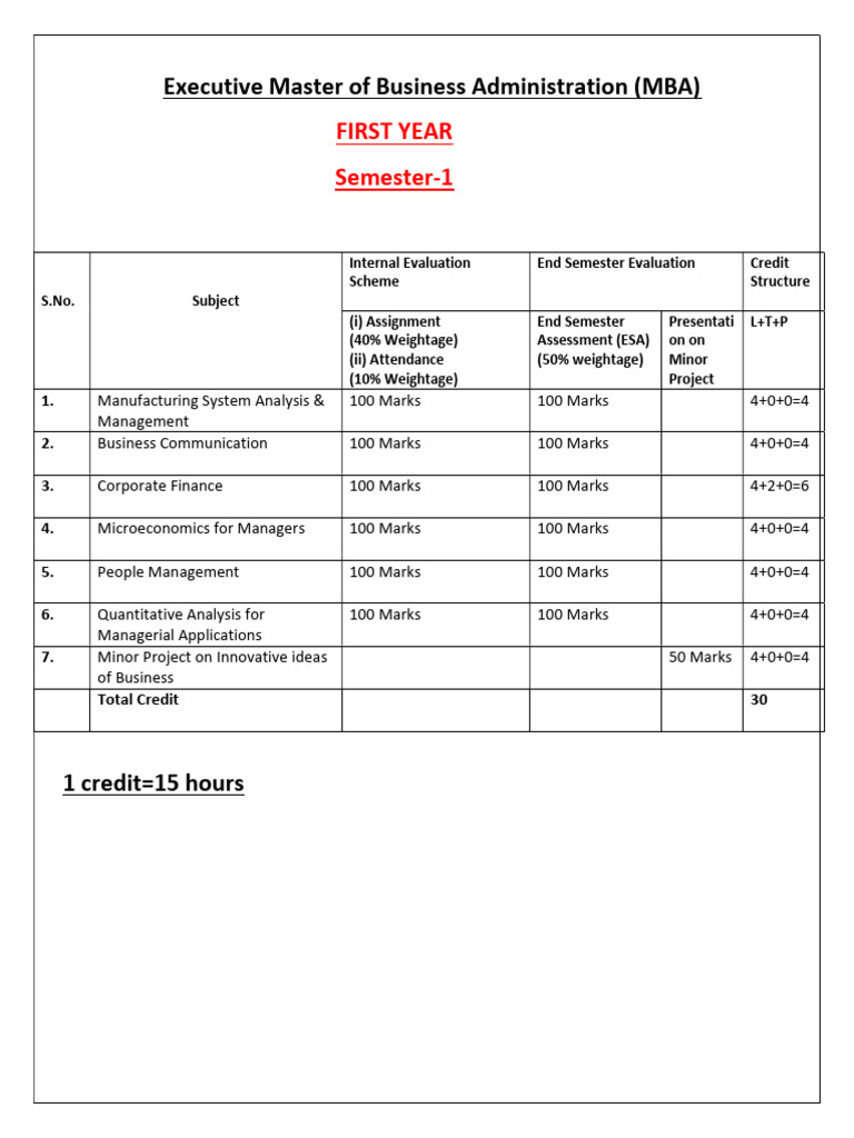 Executive MBA Curriculum Overview | PDF | Marketing | Economics
