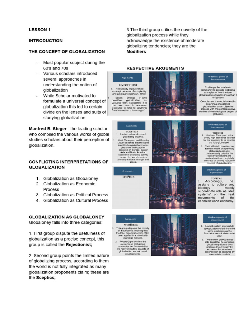 Understanding Globalization Perspectives | PDF | Globalization | Sociology
