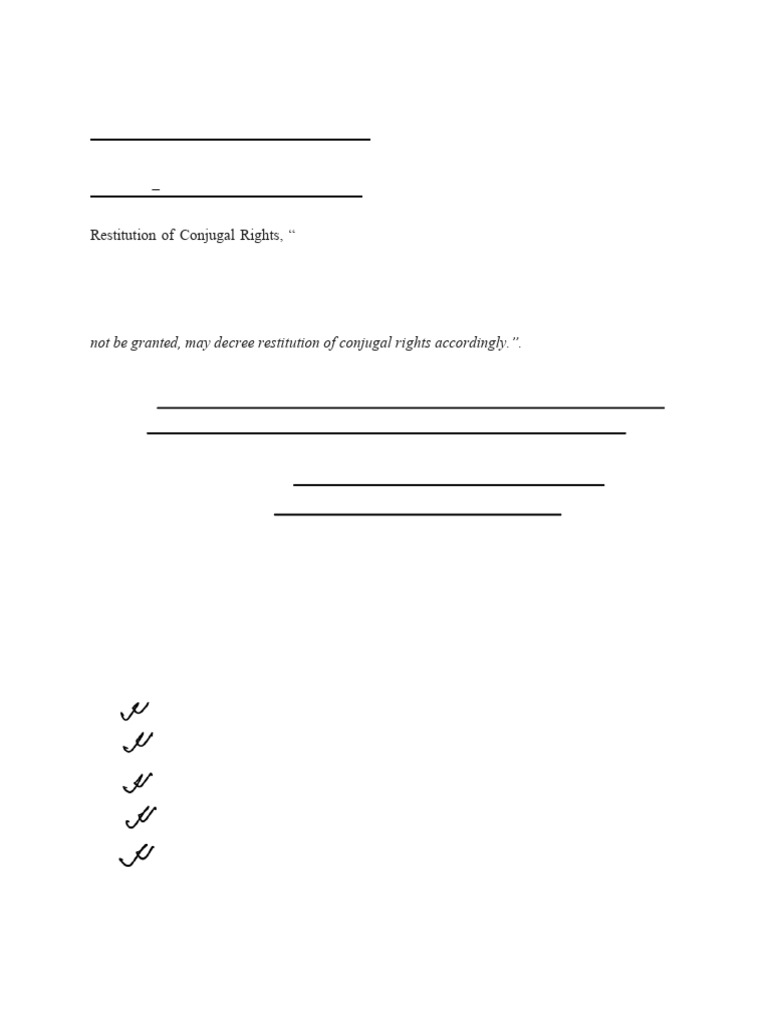 Restitution of Conjugal Rights | PDF | Marriage | Divorce