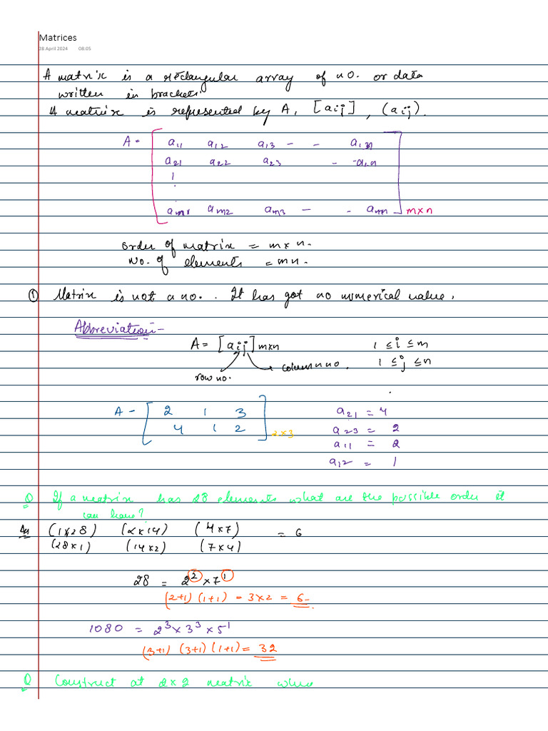 Matrices FW03 | PDF