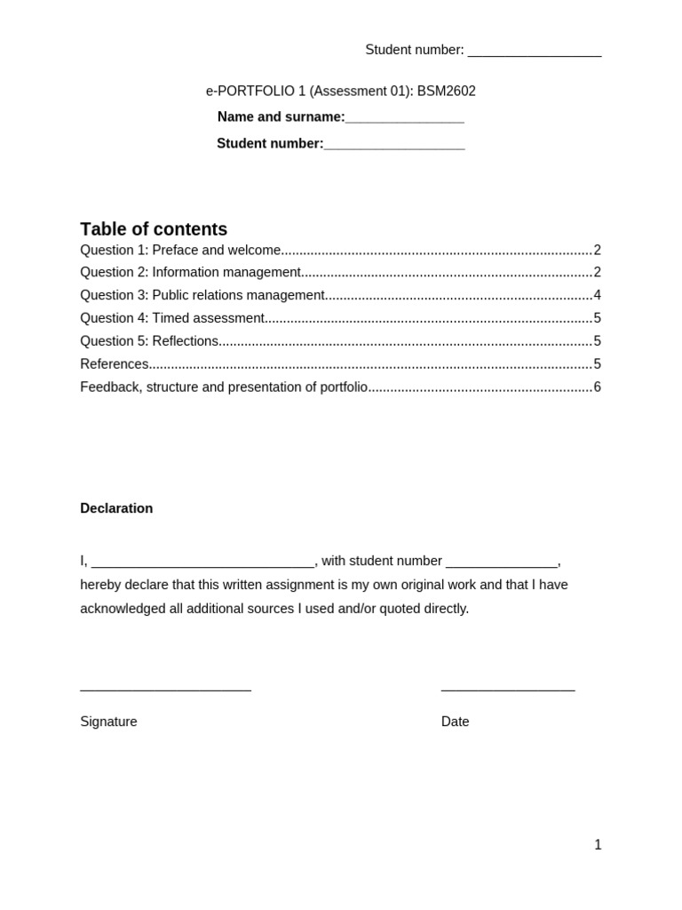 e-Portfolio Assessment Template | PDF | Human Communication | Cognitive ...