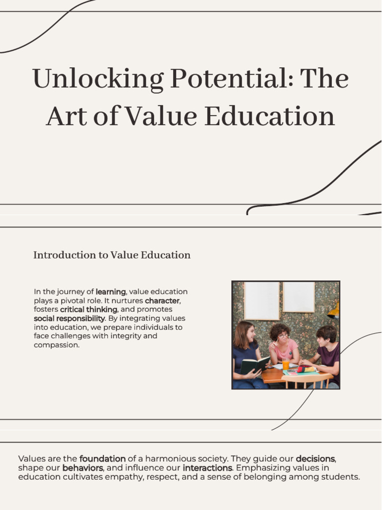 Slidesgo Unlocking Potential The Art of Value Education ...