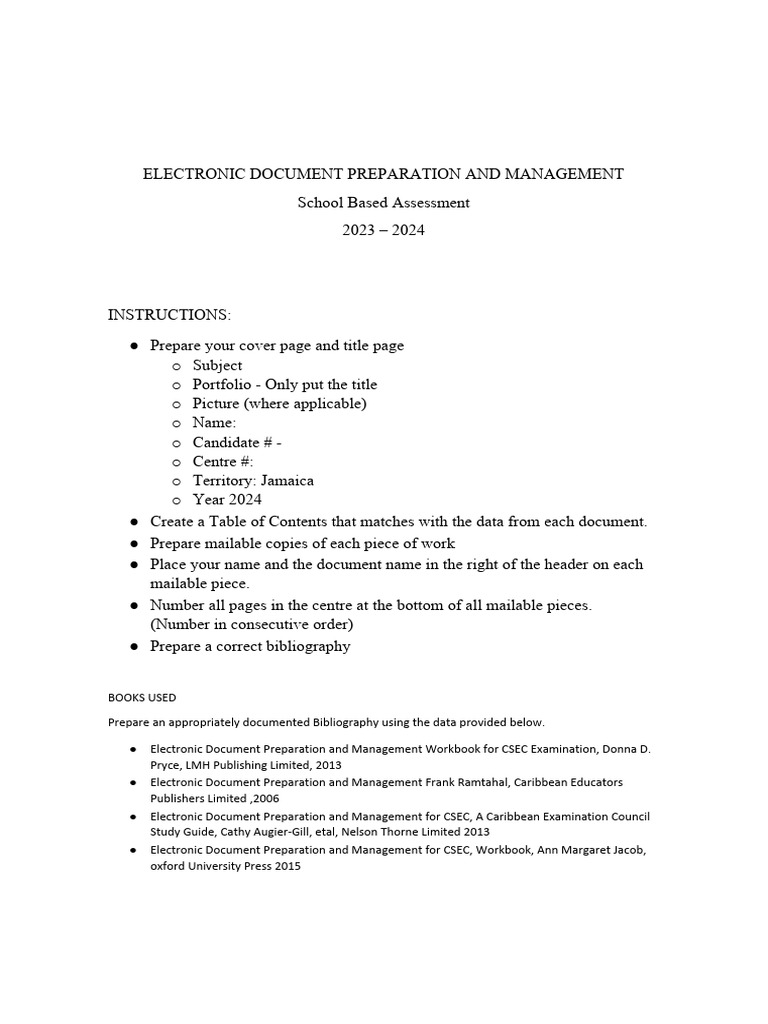 Electronic Document Prep Guide 2023-2024 | PDF