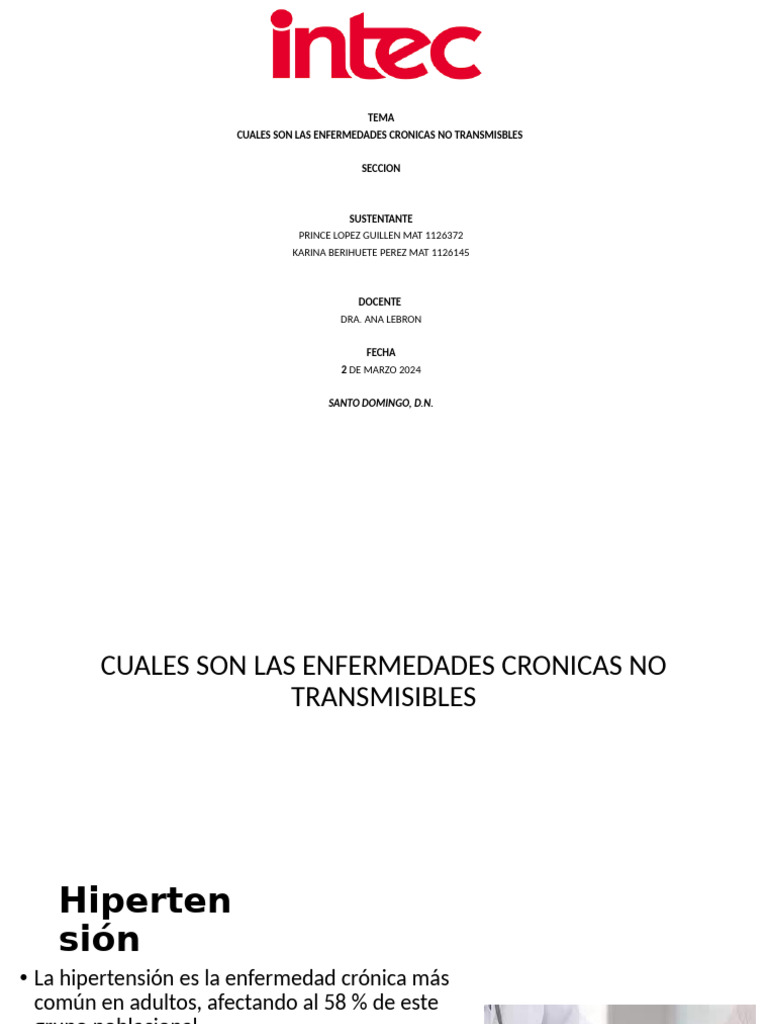 CUALES SON LAS ECNT | PDF | Obesidad | Enfermedades cardiovasculares