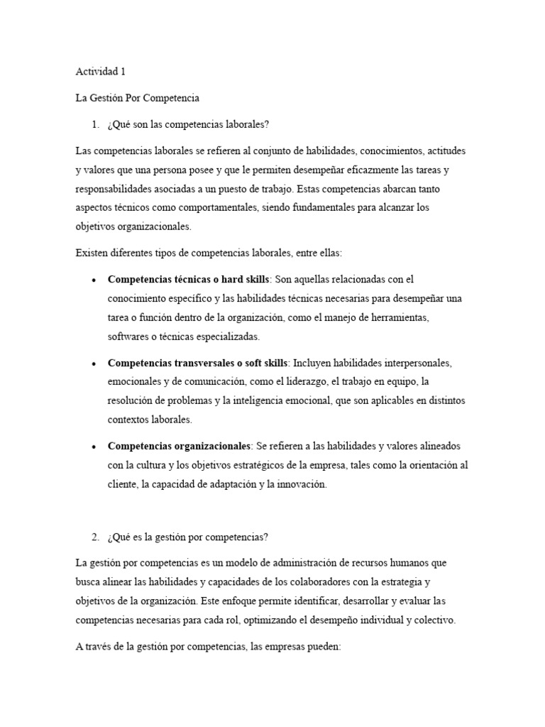 Gestión por Competencias Laborales | PDF | Economias | Business