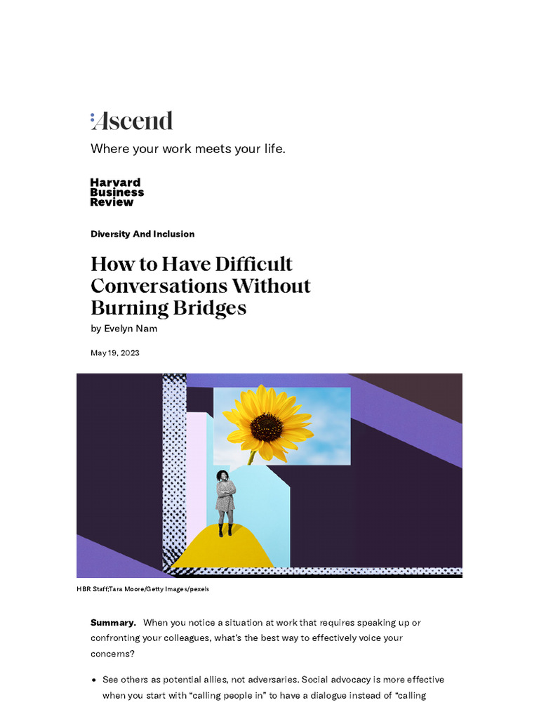 Navigating Difficult Workplace Conversations | PDF | Intention | Leadership
