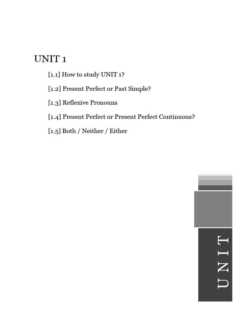 English Grammar Study Guide Unit 1 | PDF | Multilingualism | Adjective