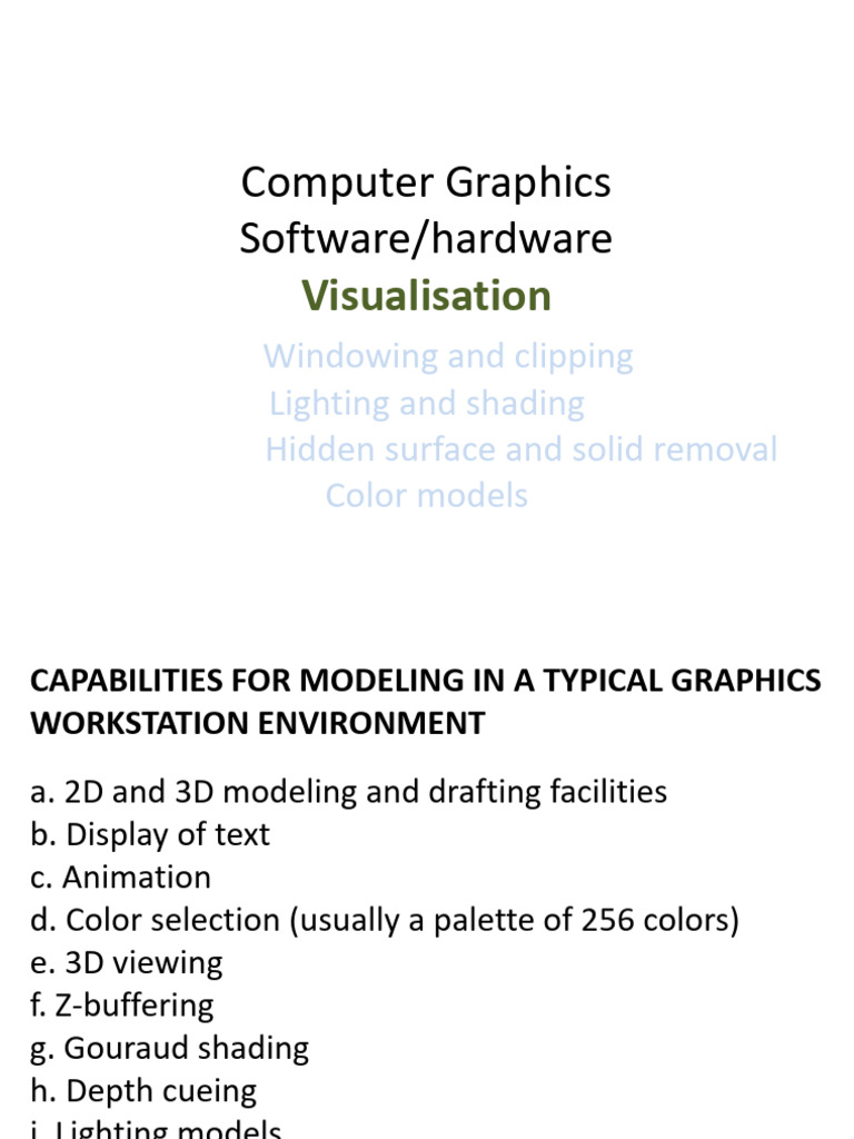 Mod 1 Lecture 5 Hardware - Graphics | PDF | Graphics Processing Unit ...